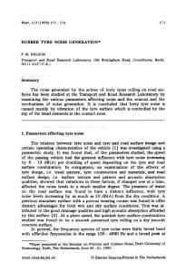 Rubber tyre noise generation