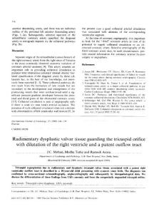 Rudimentary dysplastic valvar tissue guarding the tricuspid orifice with dilatation of the right ventricle and a patent outflow tract