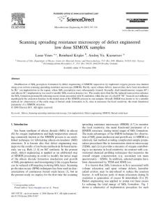 Scanning spreading resistance microscopy of defect engineered low dose SIMOX samples
