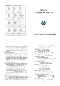 Grain moisture meter