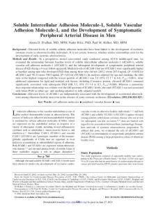 Soluble Intercellular Adhesion Molecule-1, Soluble Vascular…