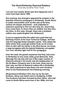 The Great Kimberley Diamond Robbery