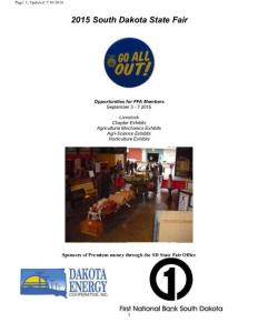 Welcome to the 2002 South Dakota State Fair FFA …