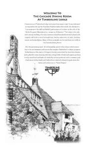 Welcome To The Cascade Dining Room At Timberline …