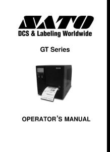 GT Operator&acute;s Manual