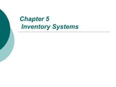 物流英语Chapter 5 Inventory System