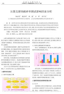 壓裂支撐劑破碎率測試影響因素分析