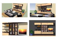 電視綜合柜3d模型設(shè)計渲染圖