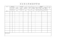 辦公室主任面試評價表