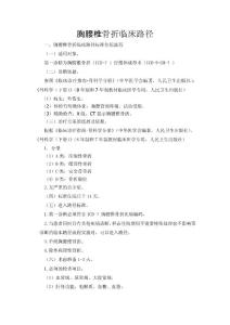 胸腰椎骨折临床路径