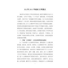 XX市2013年組織工作要點(diǎn)