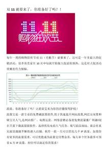 雙11就要來了，你準備好了嗎