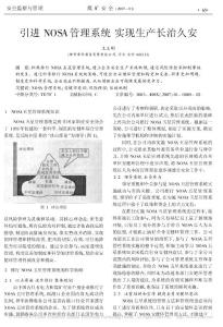 引進NOSA管理系統實現生產長治久安