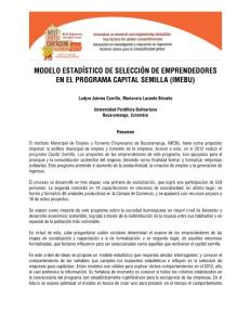 MODELO ESTAD  205;STICO DE SELECCI  211;N DE EMPRENDEDORES EN EL…