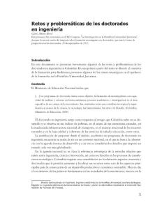 Retos y problem  225;ticas de los doctorados en ingenier  237;a