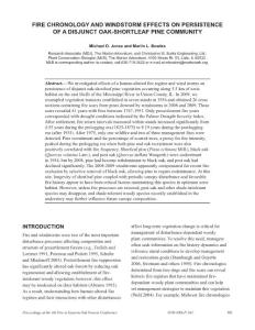 Fire Chronology and Windstorm eFFeCts on PersistenCe oF a…