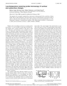 Low-temperature scanning probe microscopy of surface and…