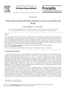 urban empowerment through community outreach in teaching and design