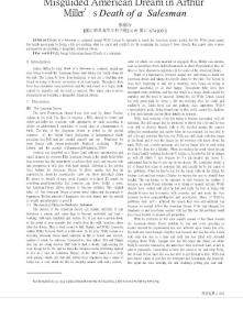 Misguided American Dream in Arthur Miller’s Death of a Salesman