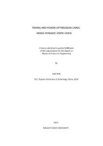 timing and power optimization using mixed-dynamic-static cmos