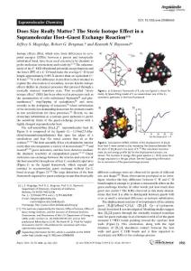 does size really matter the steric isotope effect in a supramolecular host-guest exchange reaction