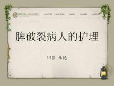 脾破裂病人的护理