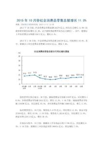 2015年10月份社會消費品零售總額數據