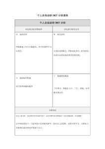 個人自我診斷SWOT分析表_2814023