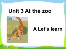 新版pep三年級下英語unit3 At the zoo A Let&acute;s learn