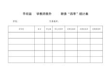 “四率統(tǒng)計表”