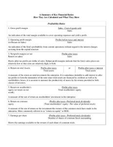 a summary of key financial ratios how they are …