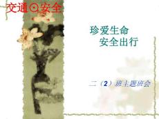 珍愛(ài)生命--安全出行--主題班會(huì) (1)