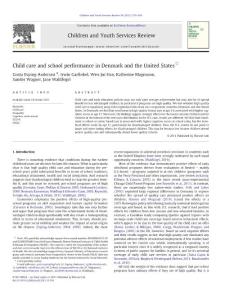 child care and school performance in denmark and the united states