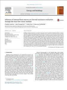 influence of internal heat sources on thermal resistance evaluation through the heat flow meter method
