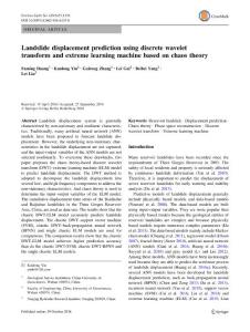 environmental earth sciences,landslide displacement prediction