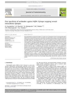 Journal of Autoimmunity - Routsias Lab
