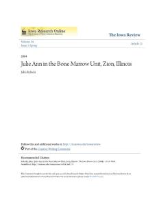 Julie Ann in the Bone Marrow Unit, Zion, Illinois