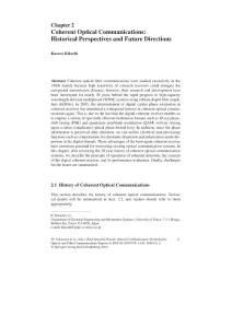 Coherent Optical Communications