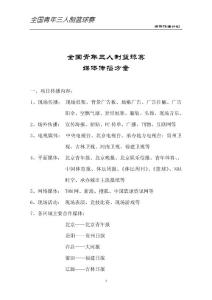 2011全国青年三人制篮球赛媒体策划