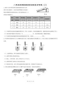 八年級物理實驗探究復習專題（2）