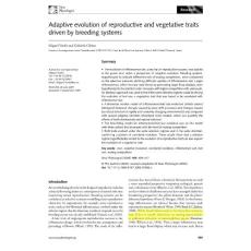 Adaptive evolution of reproductive and vegetative traits driven by breeding systems
