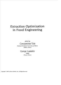 食品工程中的提取優(yōu)化Food Science and Technology, Vol 128：Extraction Optimization in Food Engineering(2018).pdf