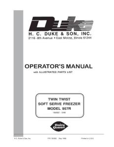 OPERATOR´S MANUAL - Electro Freeze