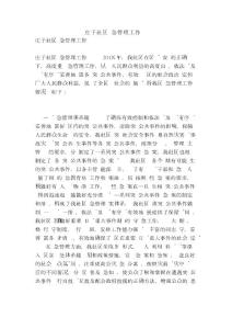 莊子社區應急管理工作總結【可編輯版】 .doc