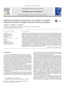 lighting in educational environments an example of a complete analysis of the effects of daylight and electric light on occupants