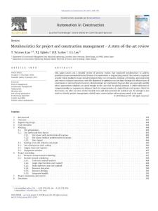 metaheuristics for project and construction management – a state-of-the-art review