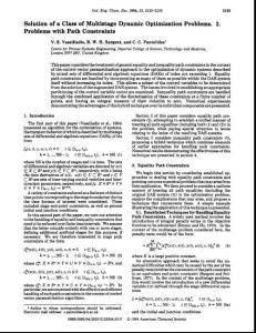 solution of a class of multistage dynamic optimization problems. 2. problems with path constraints
