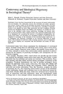 controversy and ideological hegemony in sociological theory