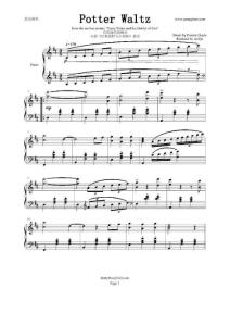 哈利波特與火焰杯 電影插曲 Potter Waltz 華爾茲 鋼琴版 鋼琴譜