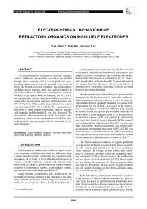 ELECTROCHEMICAL BEHAVIOUR OF REFRACTORY ORGANICS ON INSOLUBLE ELECTRODES